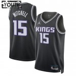 Maillot NBA Sacramento Kings Davion Mitchell 15 Jordan 2022-23 Statement Edition Noir Swingman - Enfant